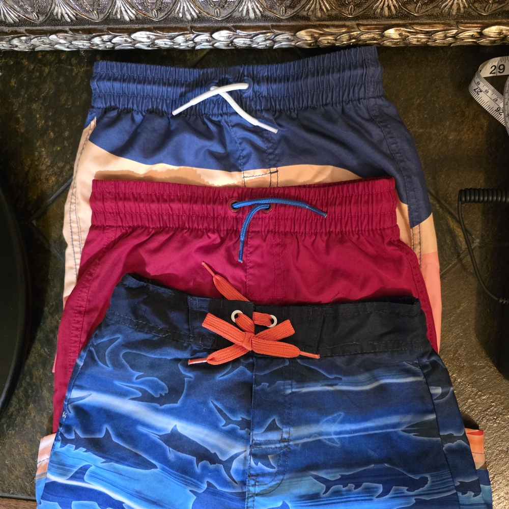 3 Pairs Of Boys (5-7) Swim Trunks